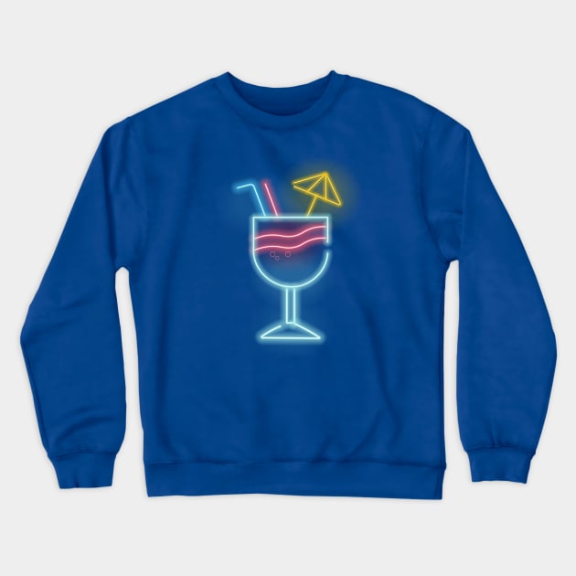 Neon Cocktail Crewneck Sweatshirt by Alpenglow Workshop